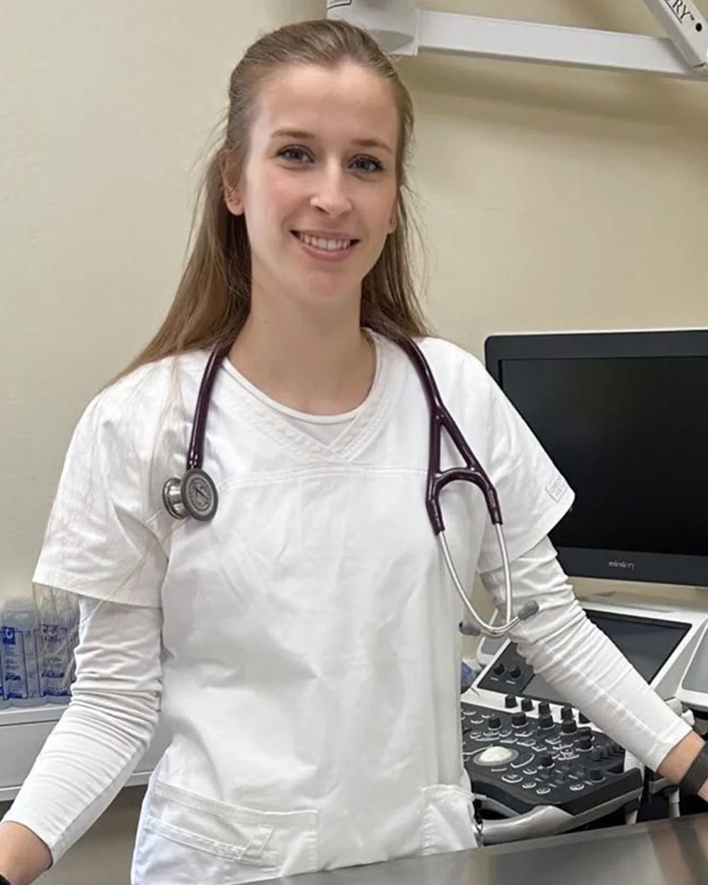 Vet at her practice