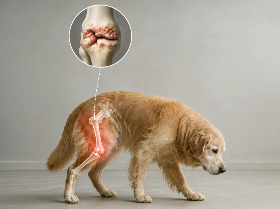 Illustration of an age-affected joint